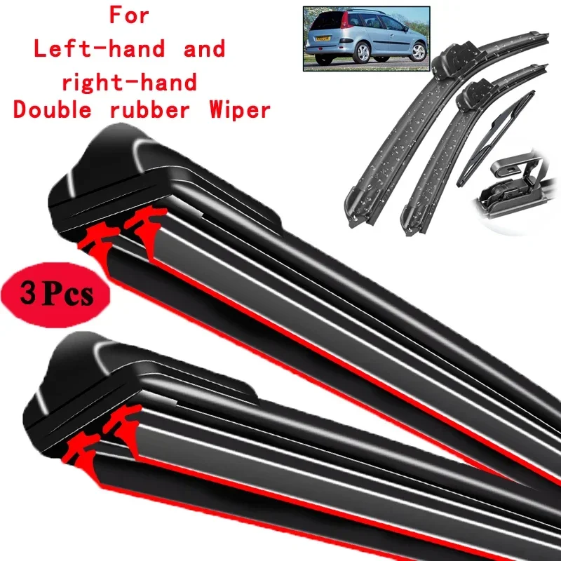 

Car Wiper Front & Rear Wiper Blades Set Kit For Peugeot 206 SW / Estate 2000 - 2007 Windshield Windscreen Window 26"+16"+14"