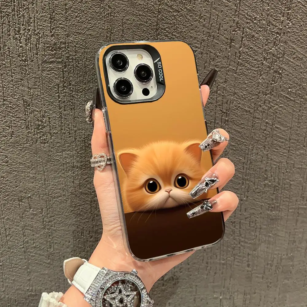 

Lovely cat Phone Case case for iPhone17 16 15 14 13 12 11 Pro/ Max/Plus shock-proof rear cover anti-fingerprint
