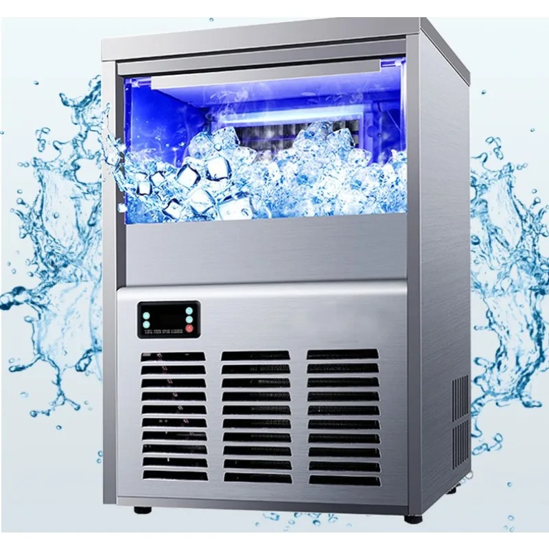 

Commercial Ice Machine 30/40/60 kg Square Ice Milk Tea Shop Catering Shop, Household Commercial, Fully Automatic Timing