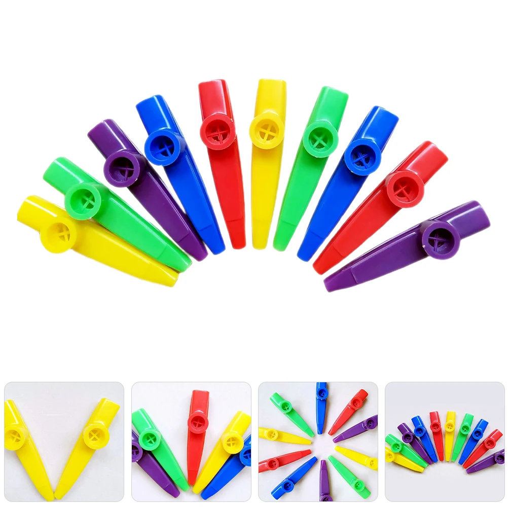 

1 set 1 Set Colorful Plastic Kazoo For Kids Musical Instruments Preschool Beginner Lightweight Educational Bulk Party Music Orff