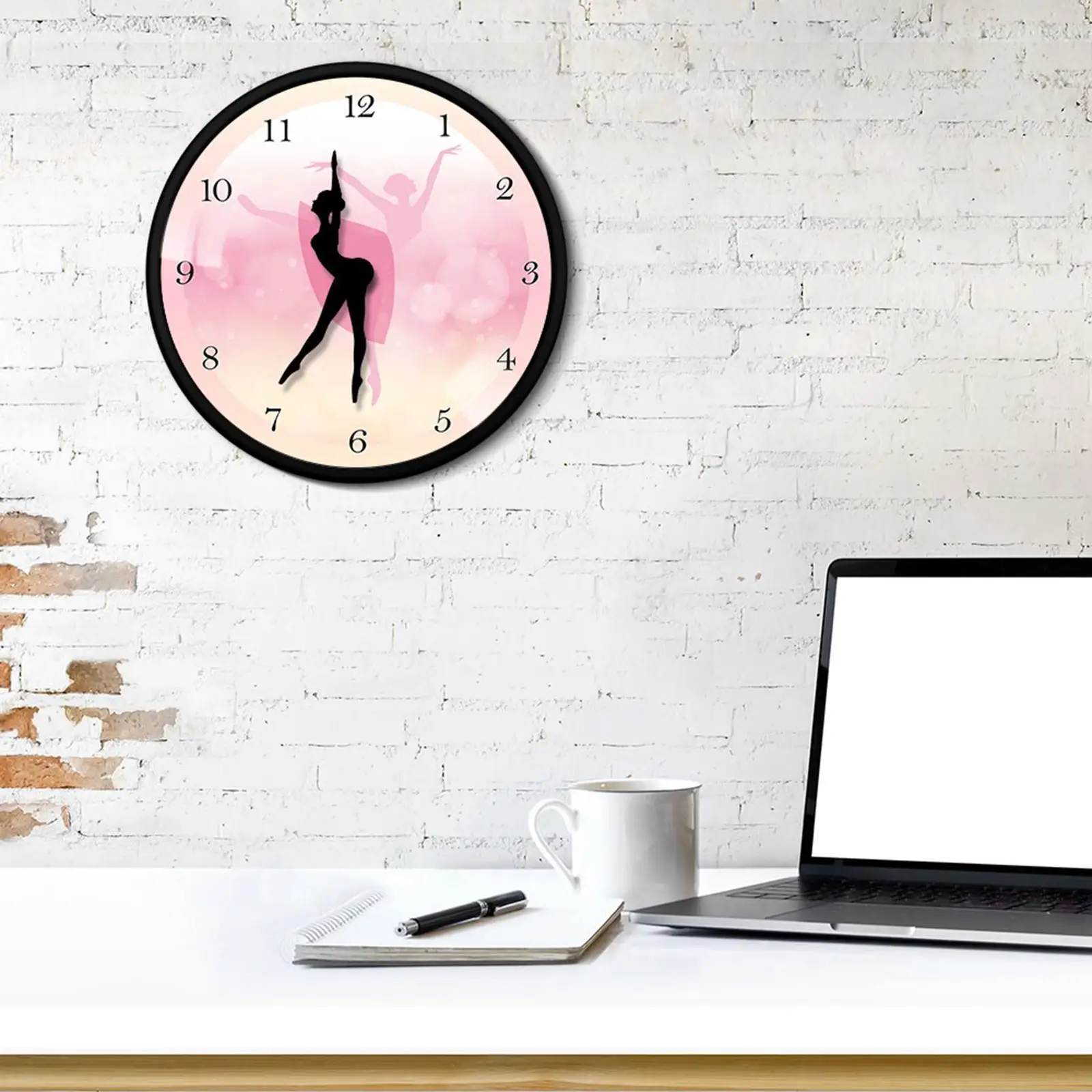 

Настенные часы «Балерина» для балета, танцев, подвесной декор, элегантные металлические многофункциональные часы, декоративные для фермерского кабинета, зала, дороги