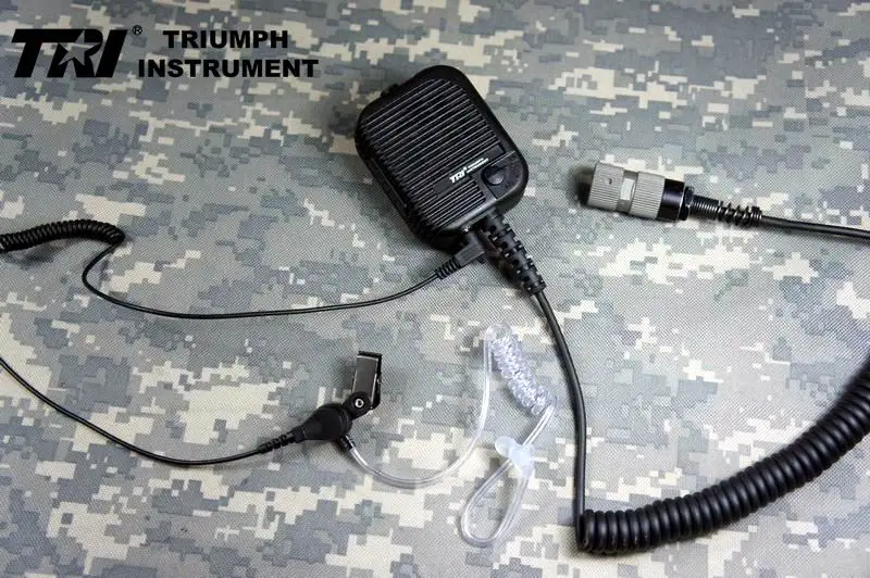 TRI THALES walkie-talkie hand microphone high and low volume adjustment with air duct headset PRC152 148