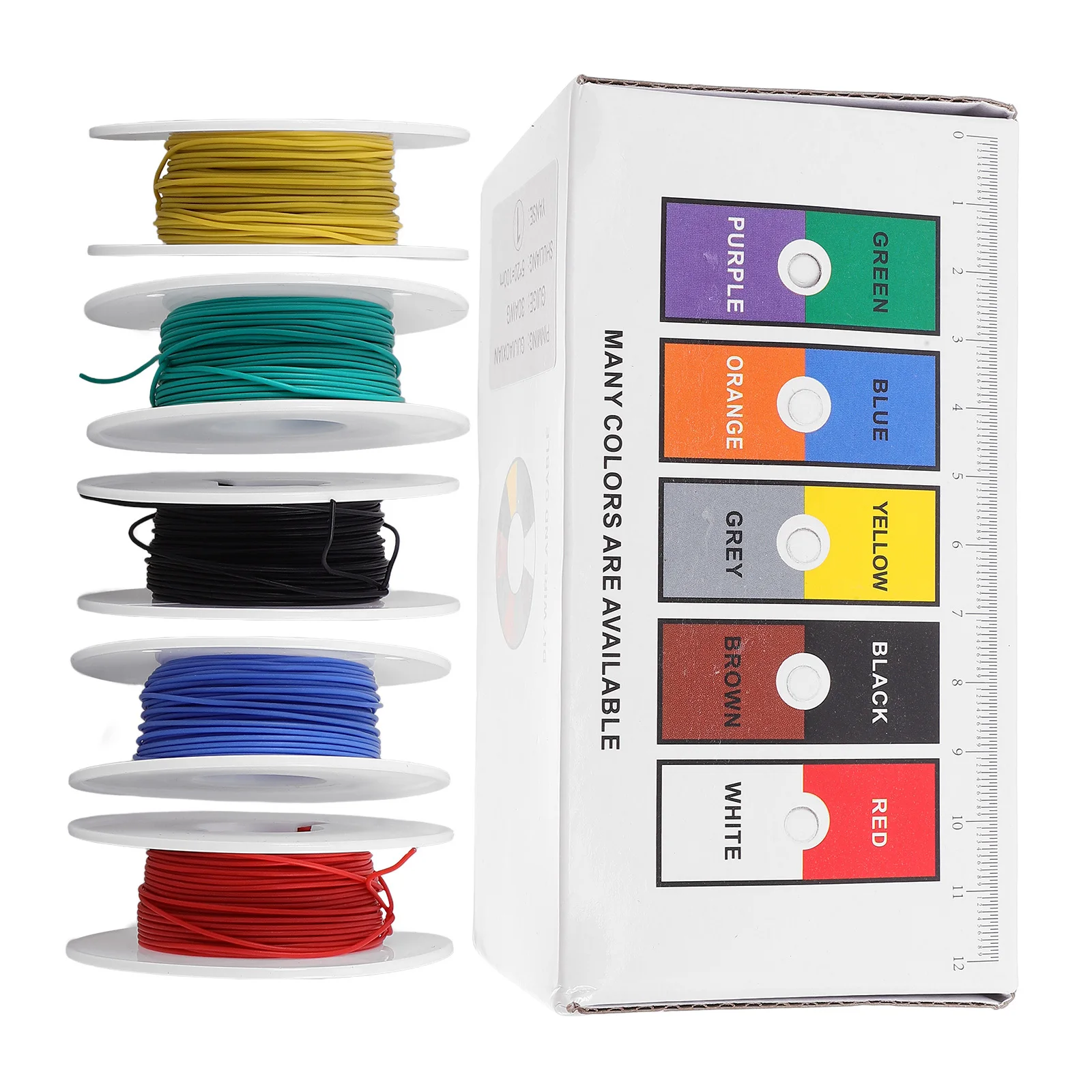 

5 Rolls Boxed Silicone Electrical Wire Soft Flexible Connection Wire for Home Electrical Repairs DIY Accessories Temperature