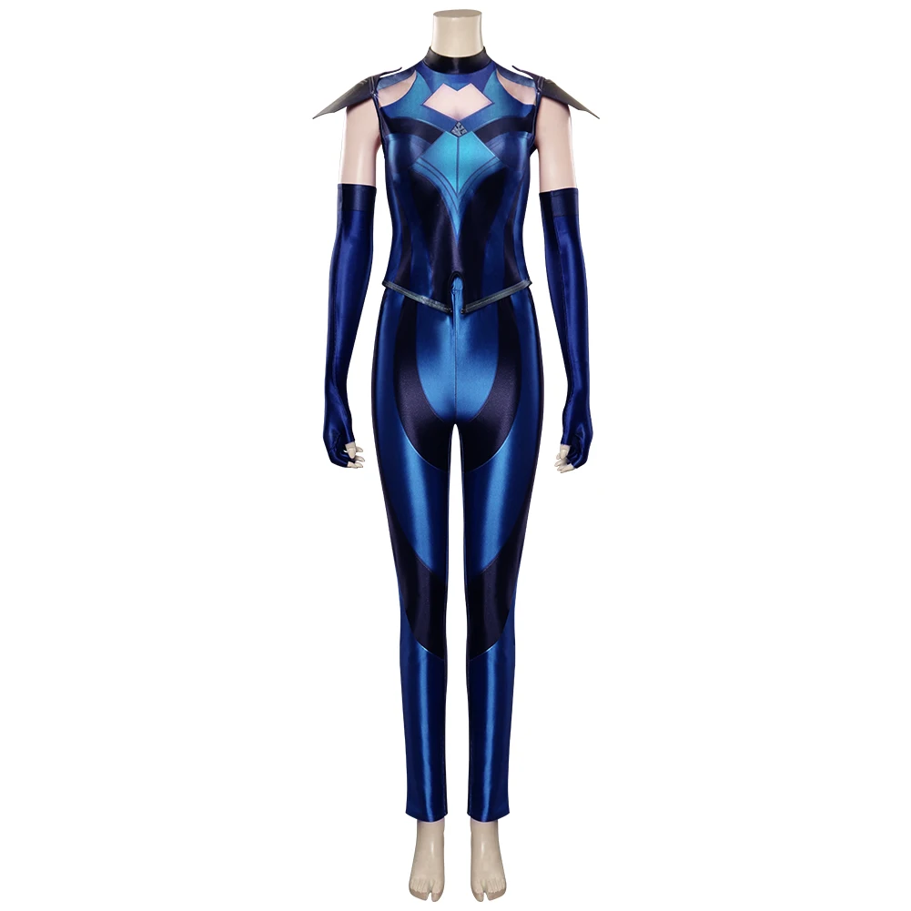 Kitana Cosplay Costume Mortal Cos Kombat 11 Women Jumpsuit Outfits Halloween Carnival Party Suit