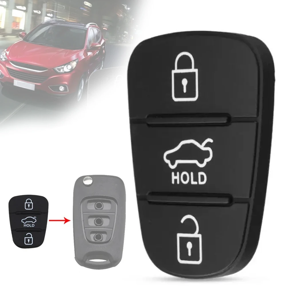 Case For Kia Key Fob 3 Buttons Rubber Pad for Ceed Rio Picanto Sportage Sorento