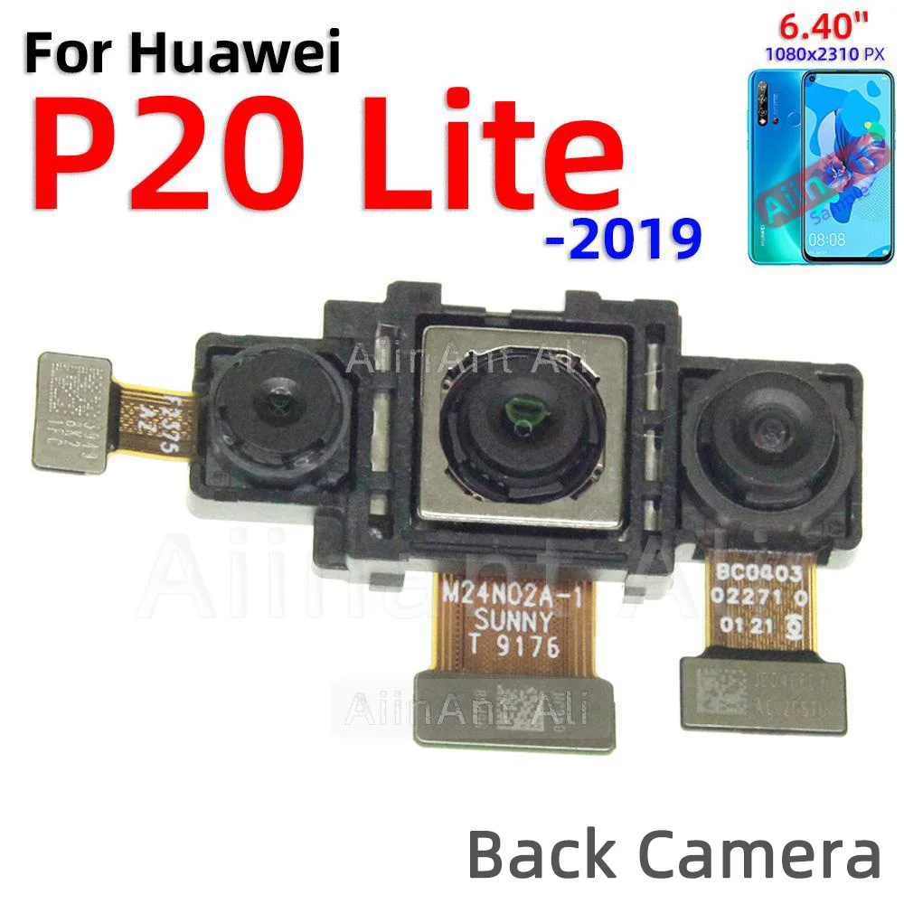 AiinAnt Rear Main Back Camera Module Front Camera Flex Cable For Huawei P20 Lite Plus Pro 2018 2019 Phone Spare Parts