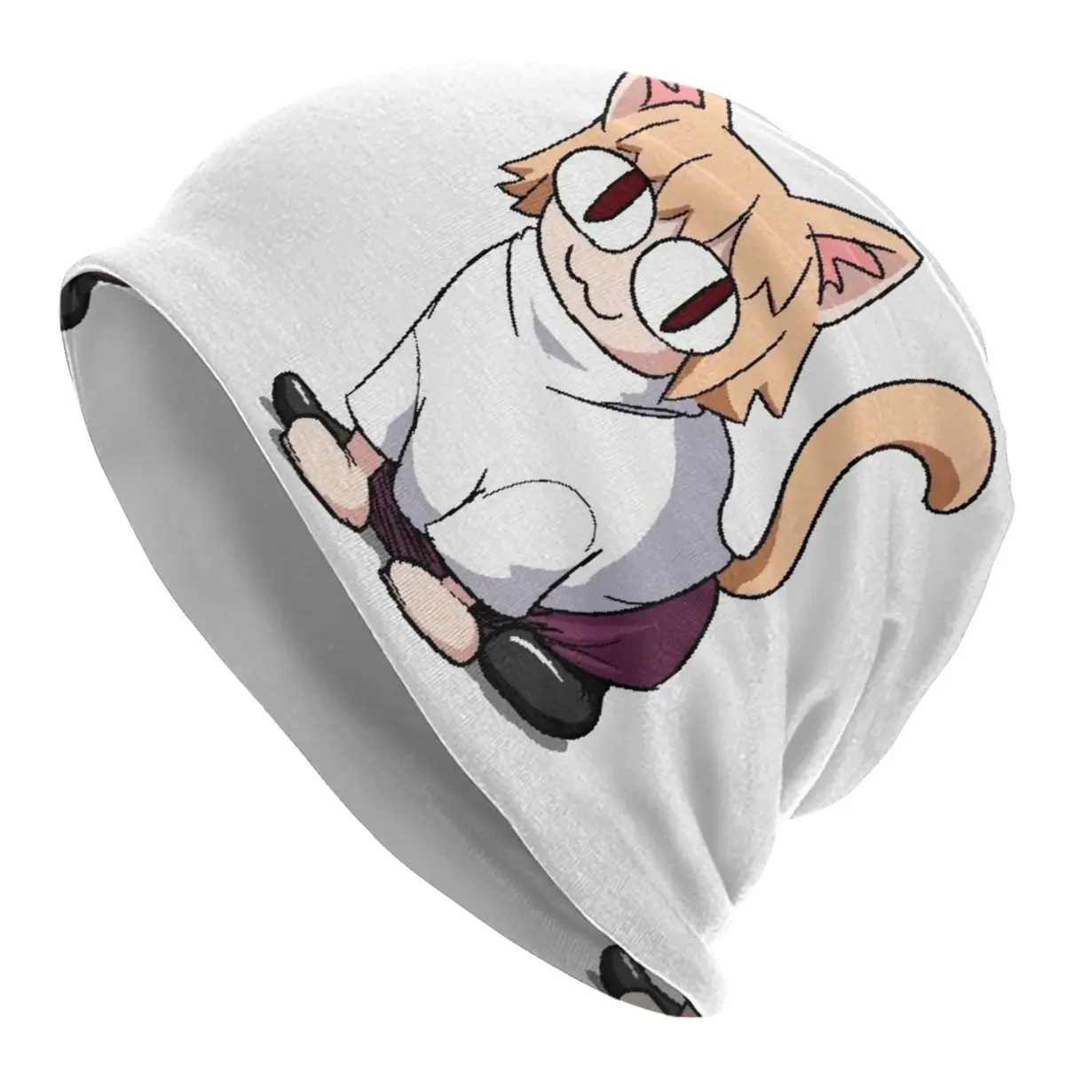 

Cute Neco Arc Cat Skullies Beanies Hat Japanese Anime Goth Men Women Outdoor Cap Warm Dual-use Bonnet Hats