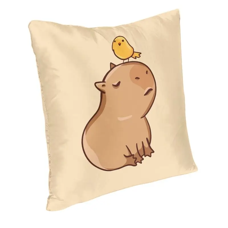 Personalized Capybara And Birds Square Throw Pillow Cover Home Decor 3D Double-sided Printing Cushion Cover for Car