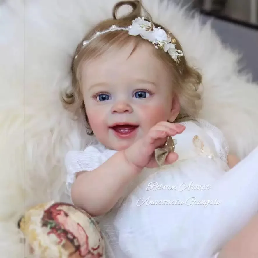 Reborn Realistic Baby 21 inch Perfectly Cute Soft vinyl Newborn Dolls Real Life Sweet Toddler Doll Soft Cloth Body Reborn Child Doll Toys