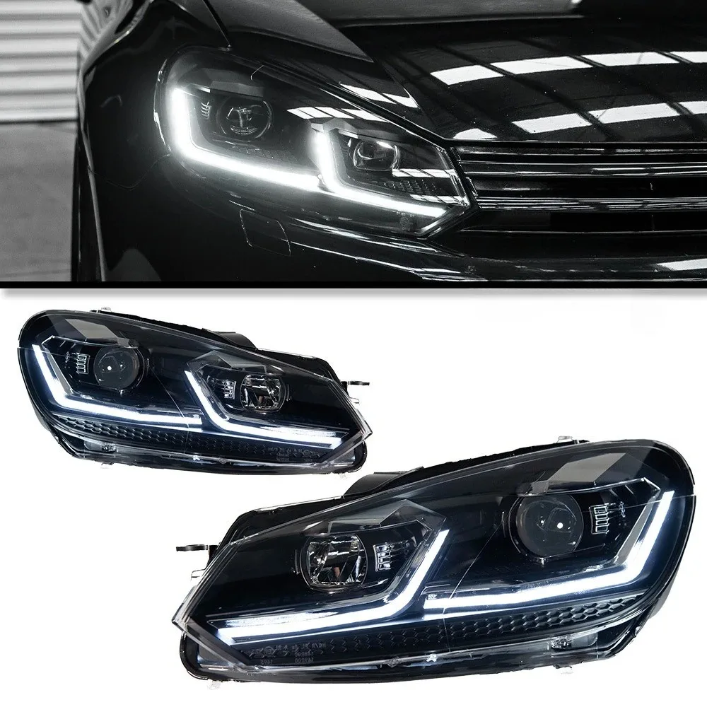 LED Headlight For Volkswagen Golf 6 Mk6 2009-2012 Car Headlamp With Daytime Running Light Automotive Accessories Modification
