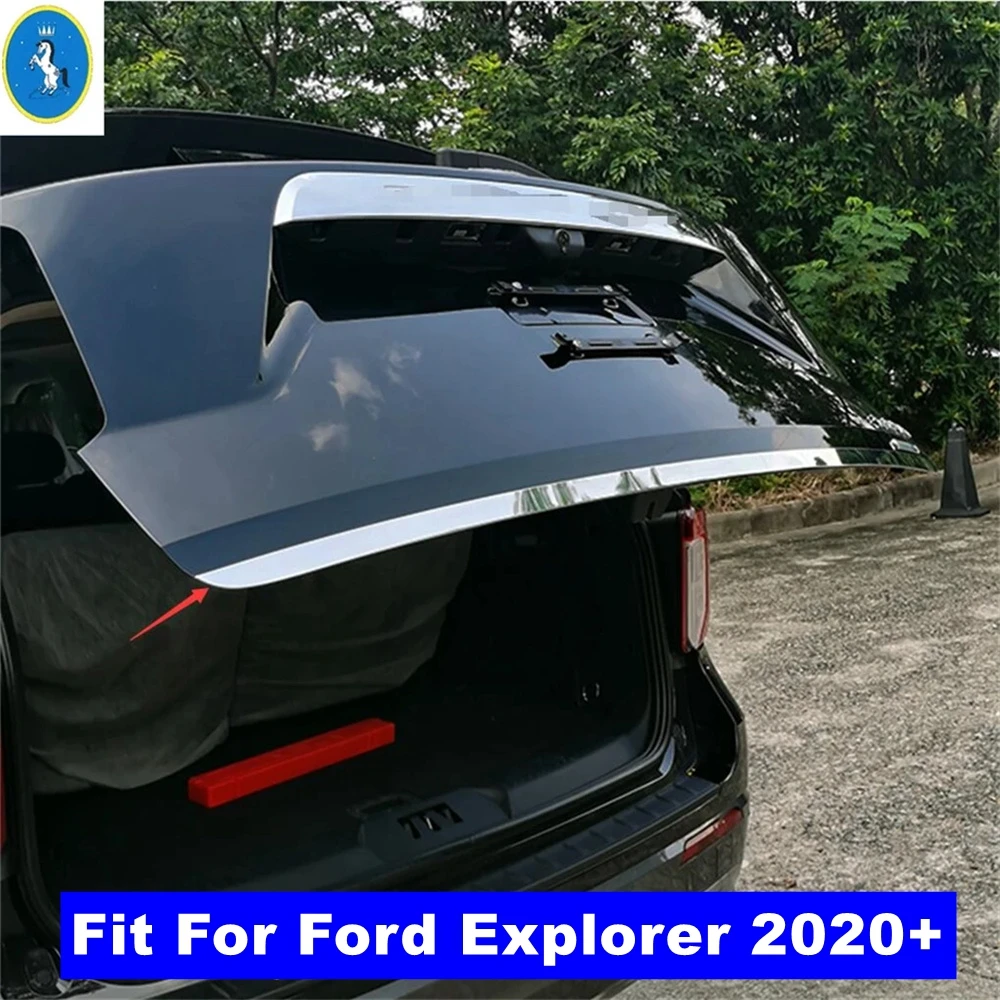 

For Ford Explorer 2020 - 2023 Car Accessories Rear Trunk Lid Cover Tailgate Trim Door Handle Molding Boot Garnish Bezel Cover