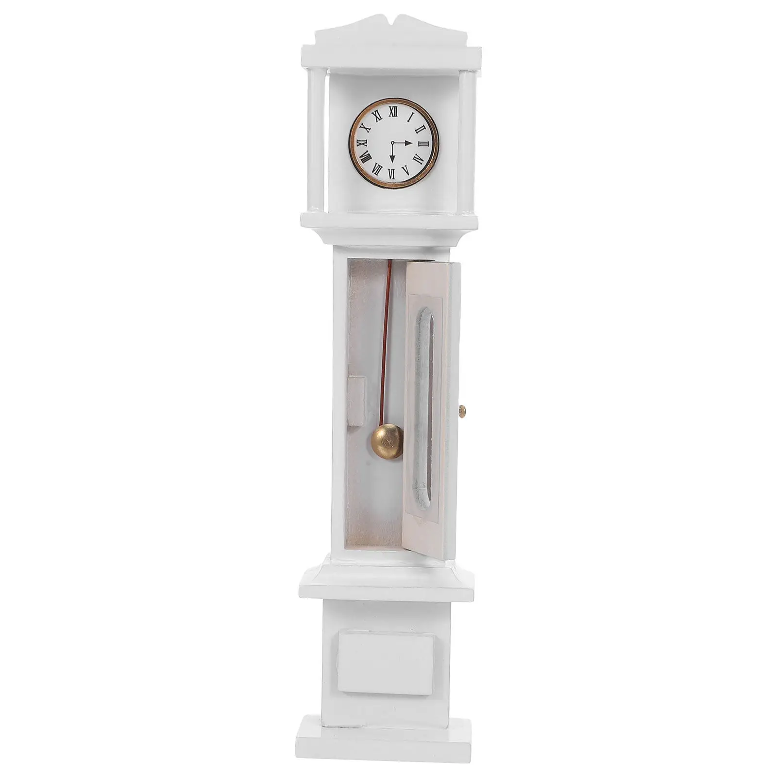 

Miniature Grandfather Clock 1:12 Vintage Floor Clock Pendulum for Collectors Mini House Furniture and Micro Landscape Decor