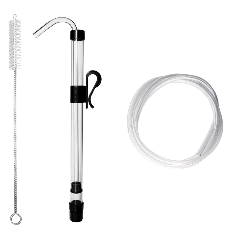 3/8In Auto Siphon with Clamp 6.5' Ft Hose Bottling Siphoning Kit with Food Grade Free Plastic Tubing for Beer