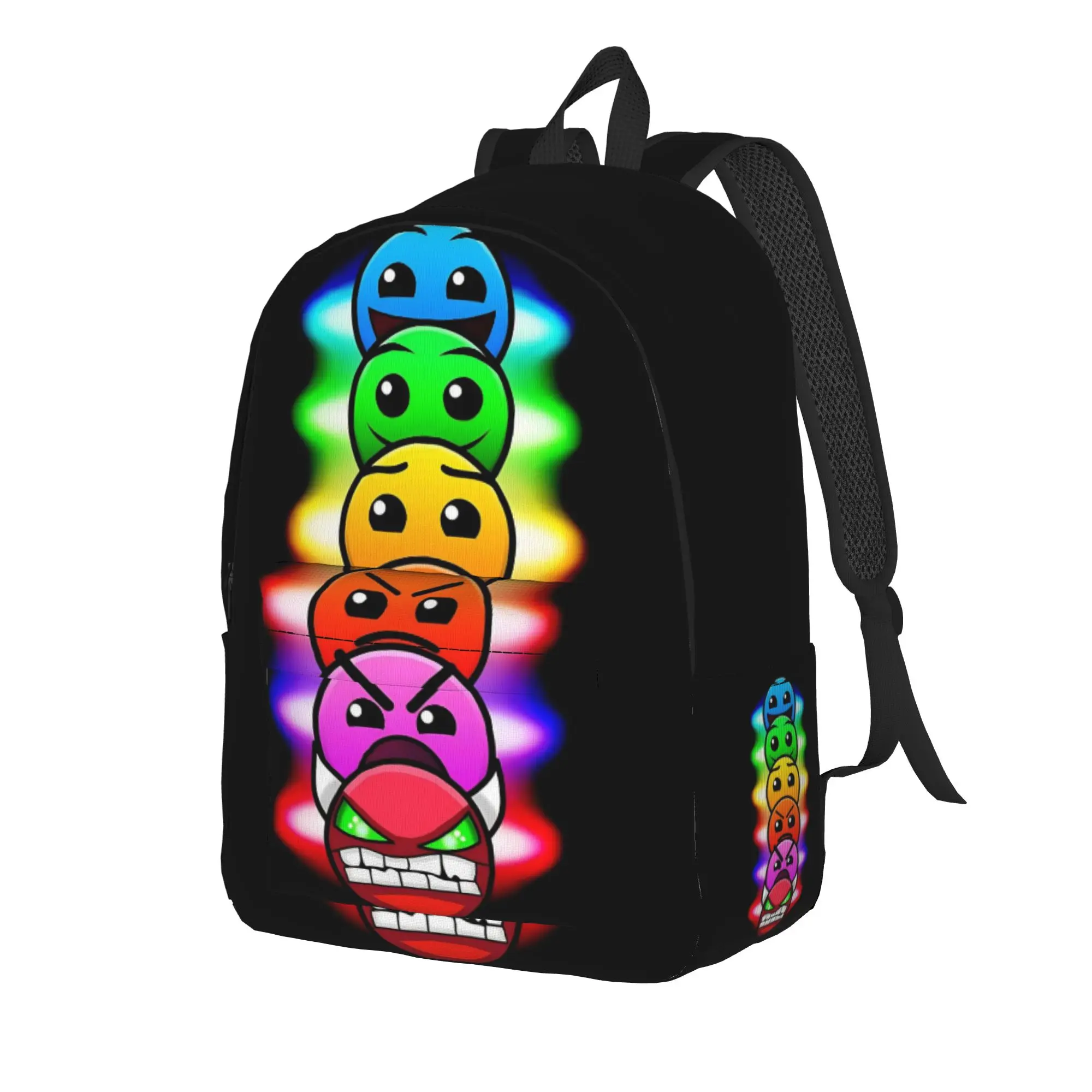 Geometry Cube game Fashion Backpack Gift High School Work  Daypack for Men Women Laptop Computer Canvas Bags