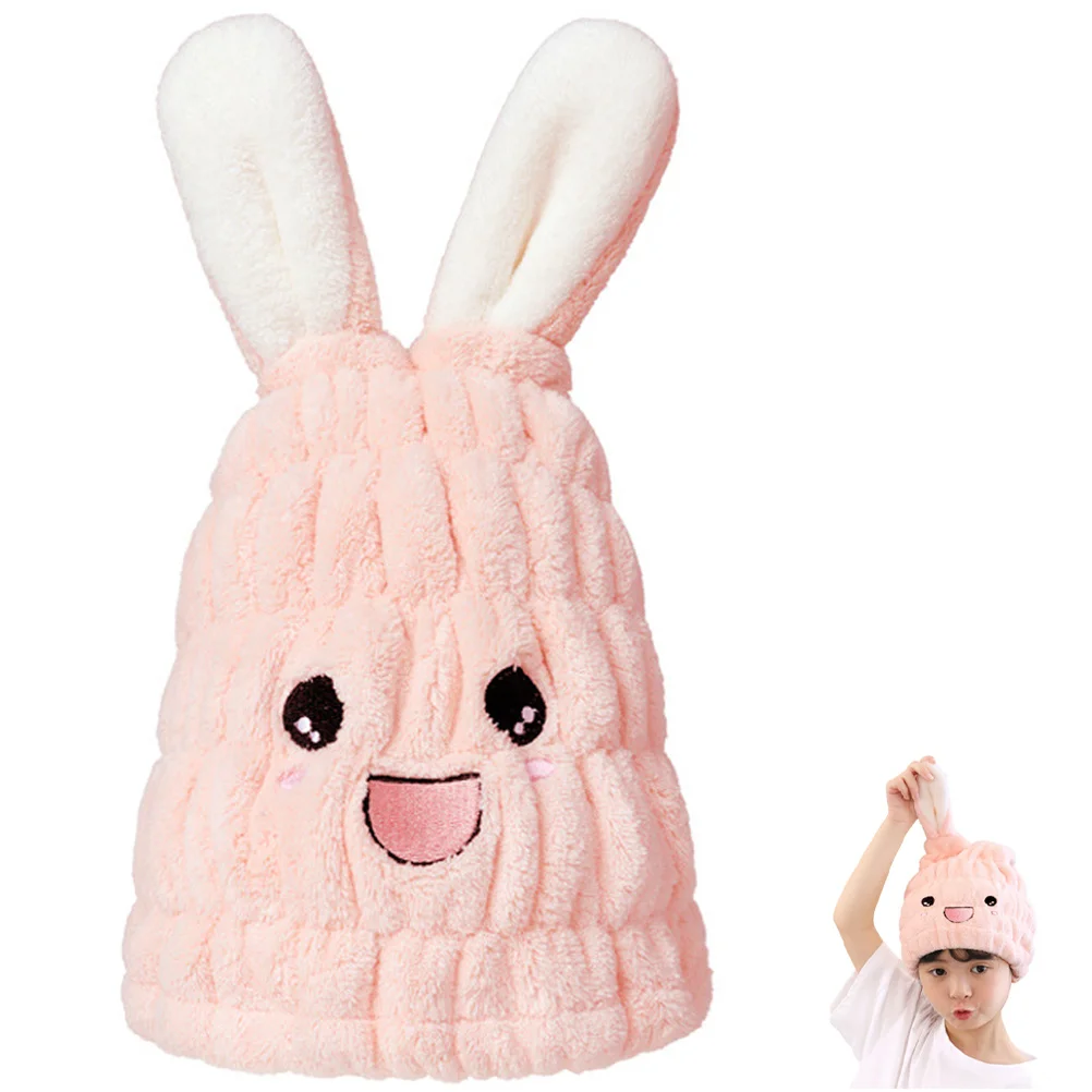 لطيف أرنب الأذن منشفة الشعر التفاف غطاء ماصة سريعة الجافة قبعة لينة مريحة على المدى الطويل استخدام رحلة الفندق المنزل