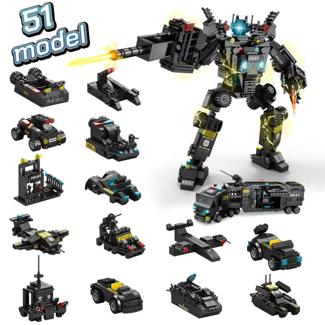 

51-in-1 Robot Building Kit, STEM Construction Toy for Kids, Engineering STEM Projects for Boys Aged 8-12, Building Block Toy