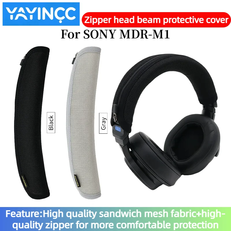 YAYINCC ? housse de faisceau de tte pour couteurs SONY MDR-M1, bandeau en tissu tricot avec fermeture clair, housse de protection, sensation avance