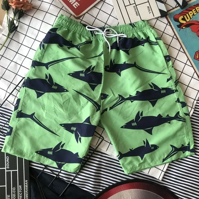 Быстросохнущие мужские короткие брюки с карманами, спортивные широкие спортивные шорты для бега, свободные пляжные шорты для мужчин, мешковатые шорты на шнурке, персонализированные