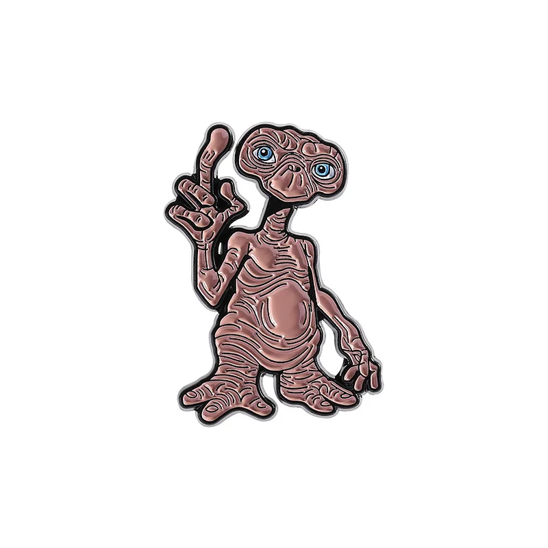 Fun Space Aliens Alloy drip oil Enamel Pins Brooch Bag Lapel Pin Cartoon Funny Badge Jewelry Gift for Kids Friends