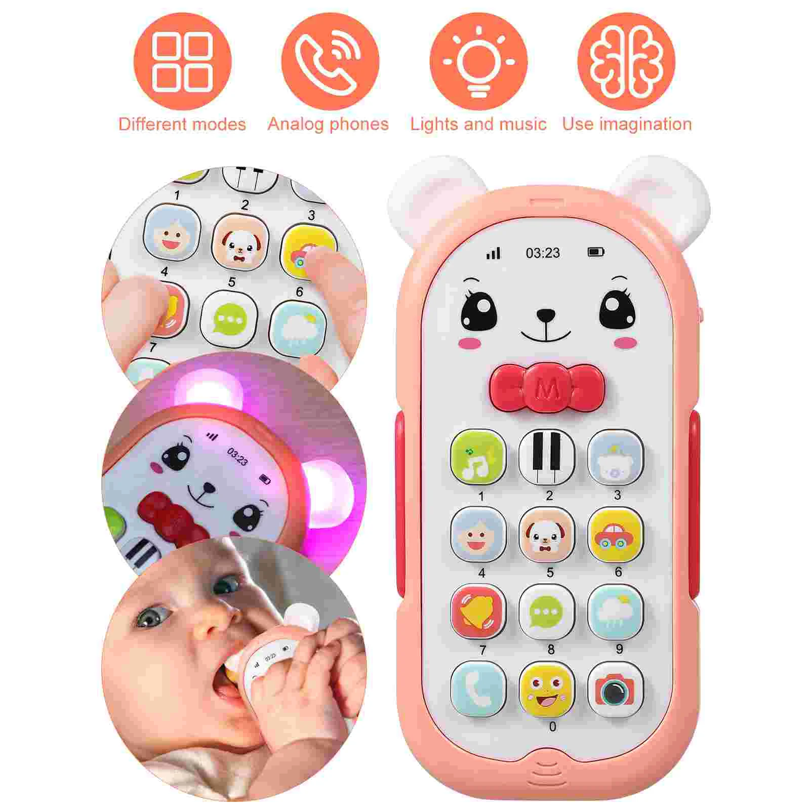 Children's Mobile Phone Toy Baby for 1 Year 6 Months Infant Toys 6-12 Electronic Component Cell Toddler