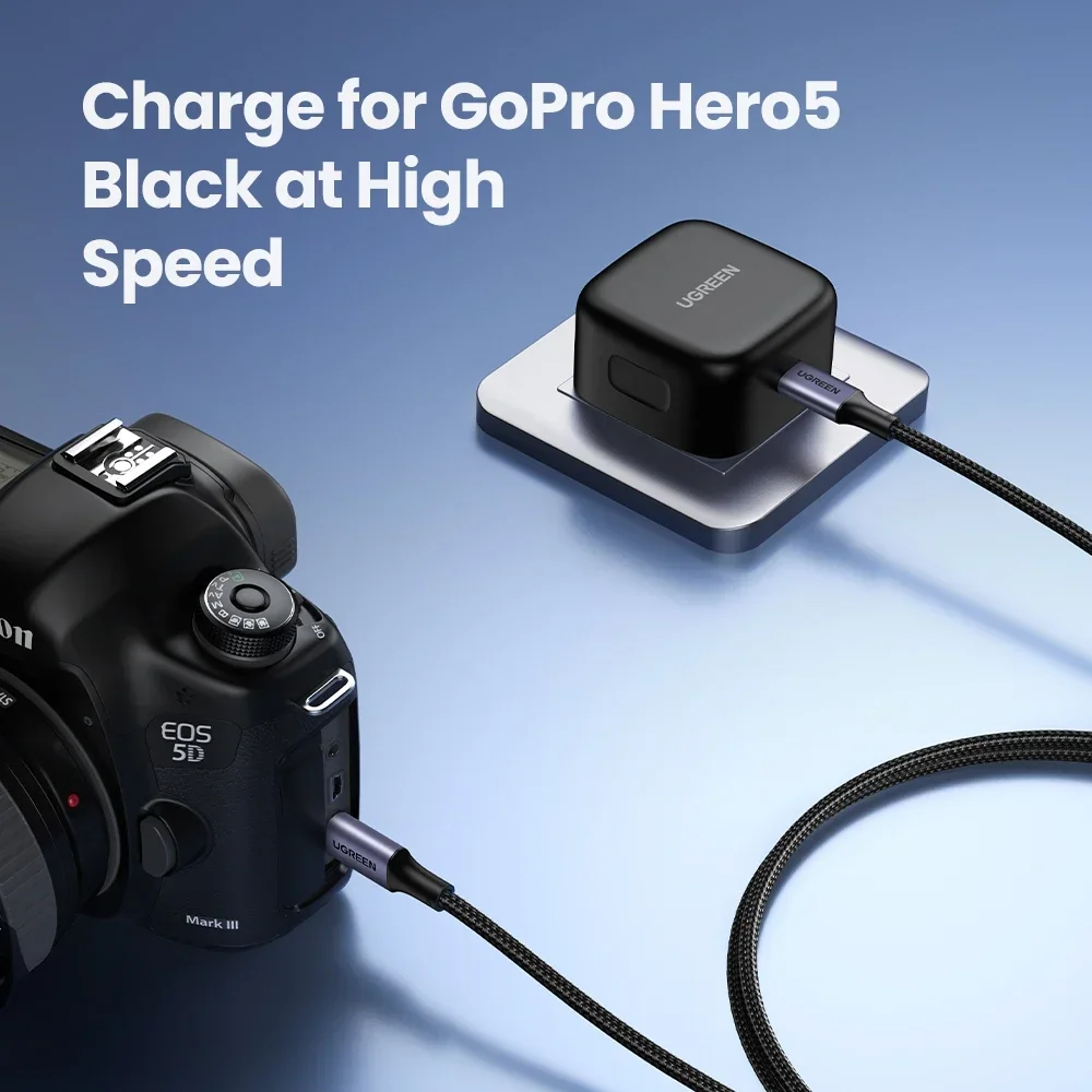 UGREEN Kabel USB-C do USB-C 100W 5A PD Szybkie Ładowanie Przewód Oplotowany do Apple iPhone iPad Macbook USB C Szybka Ładowarka Android 3m — zdjęcie produktu 5