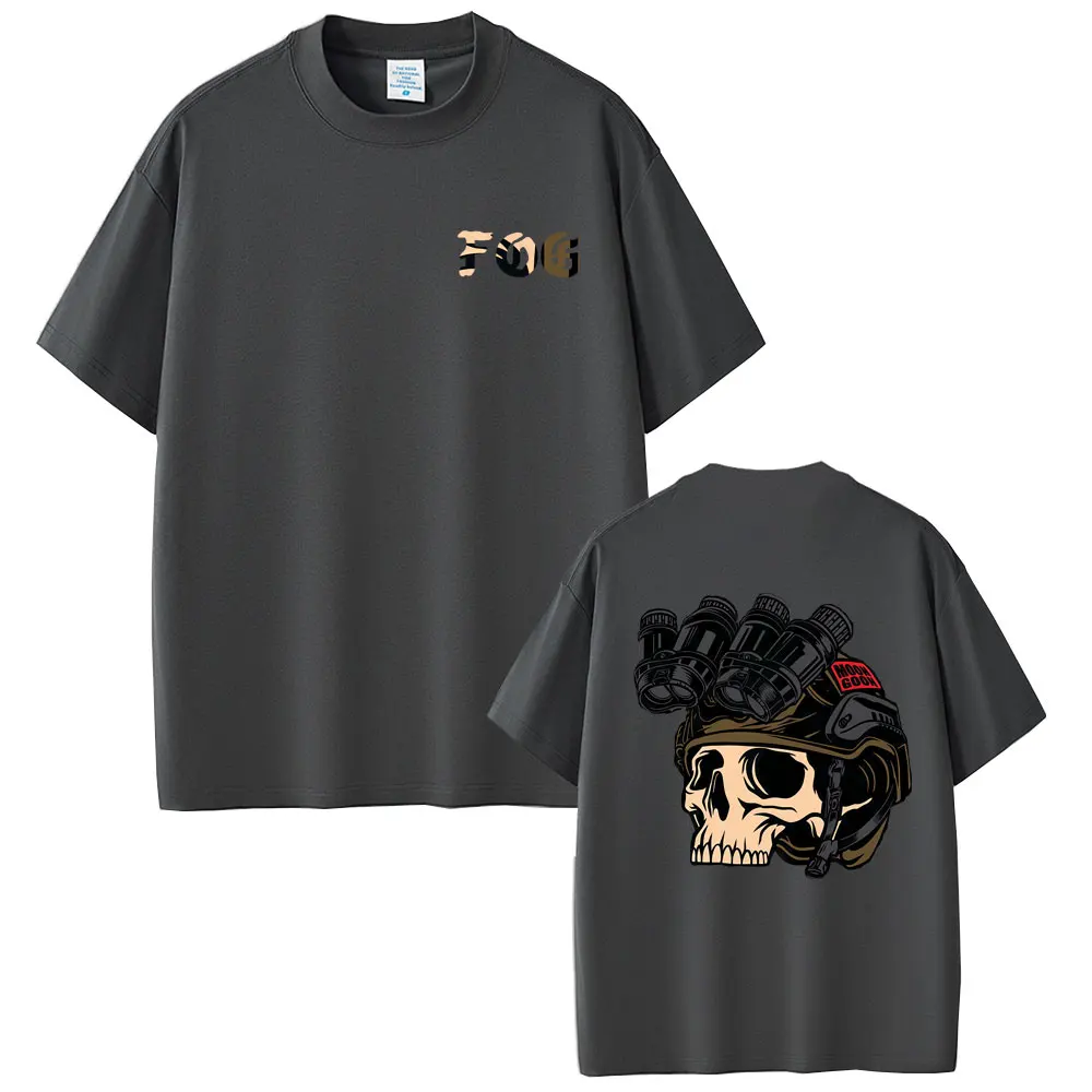Custom Forward Observations Group Skull Double Sided Print Tshirt Male Fashion Oversized Crewneck T Shirts Men Women Vintage