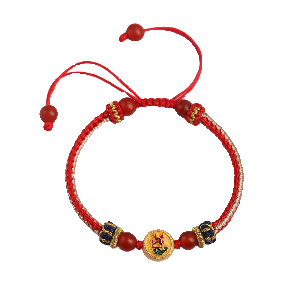 UMQ New Special-Interest Design Light Luxury National Style Birth Year S925 Silver Zodiac Red Woven Couple Bracelets