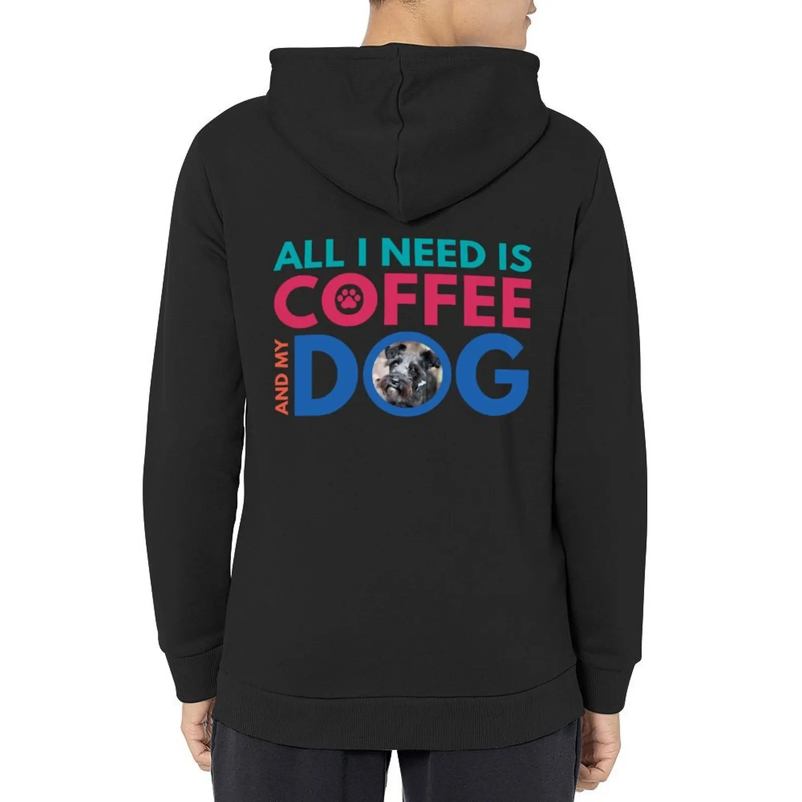 

Black Mini Schnauzer Coffee Hoodie korean style clothes mens clothes autumn new products men's sweat-shirt set hoodies for men