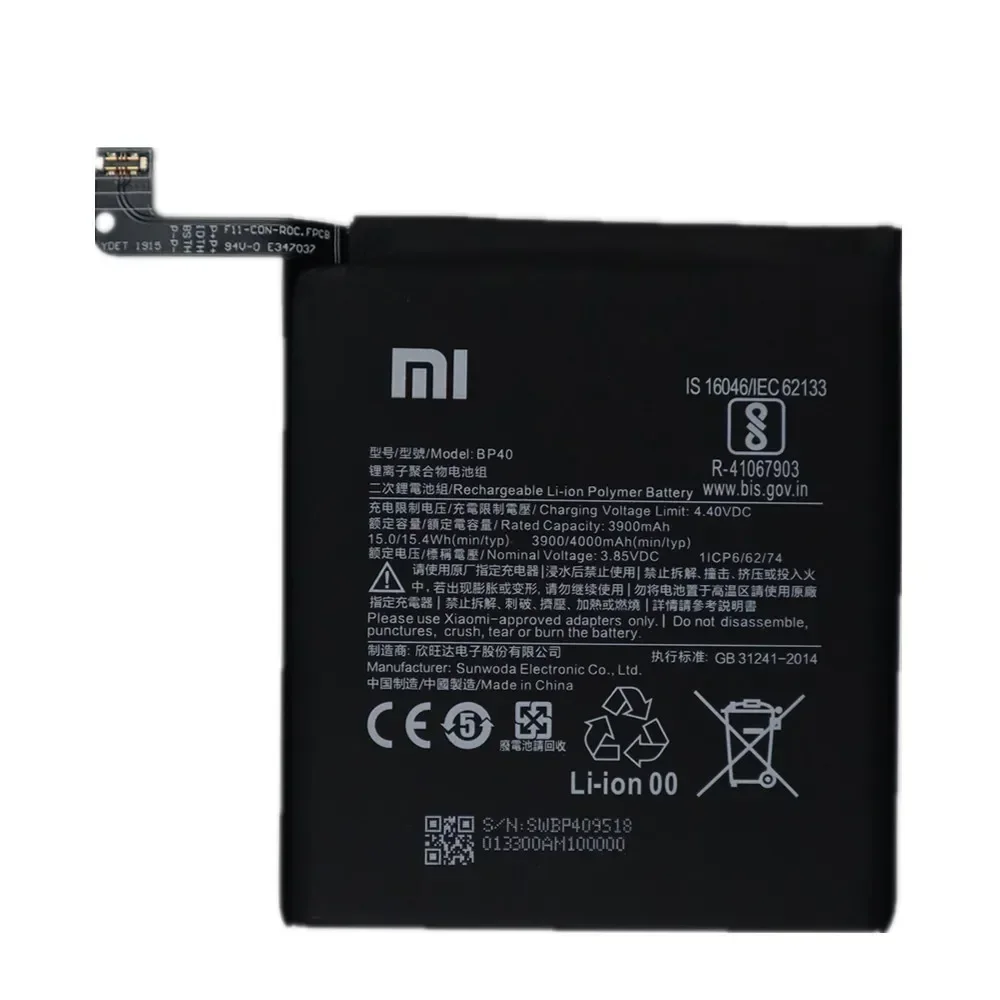 2025 Years 100% Original Battery BP40 For Xiaomi Mi9T Mi 9T Pro Redmi K20 Pro K20pro 4000mAh Phone Battery + Tools Fast Shipping