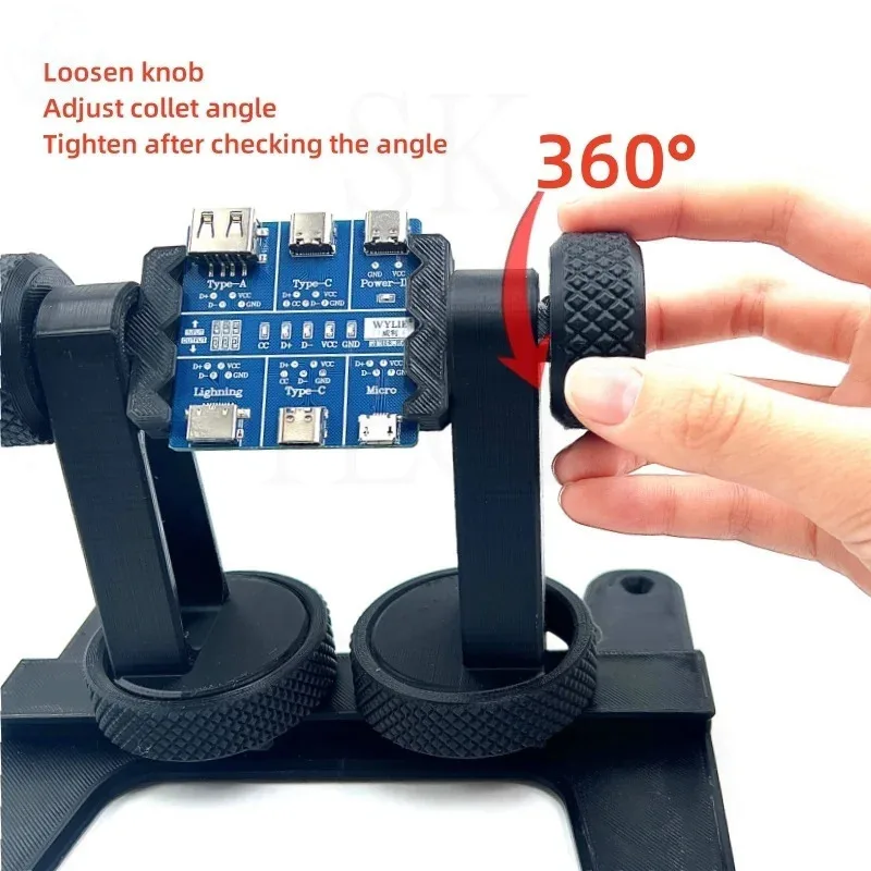 Adjustable Opening Distance 360° Swivel PCB Clamp Solder Assembly Bracket Clamp Repair Tool For All Motherboards