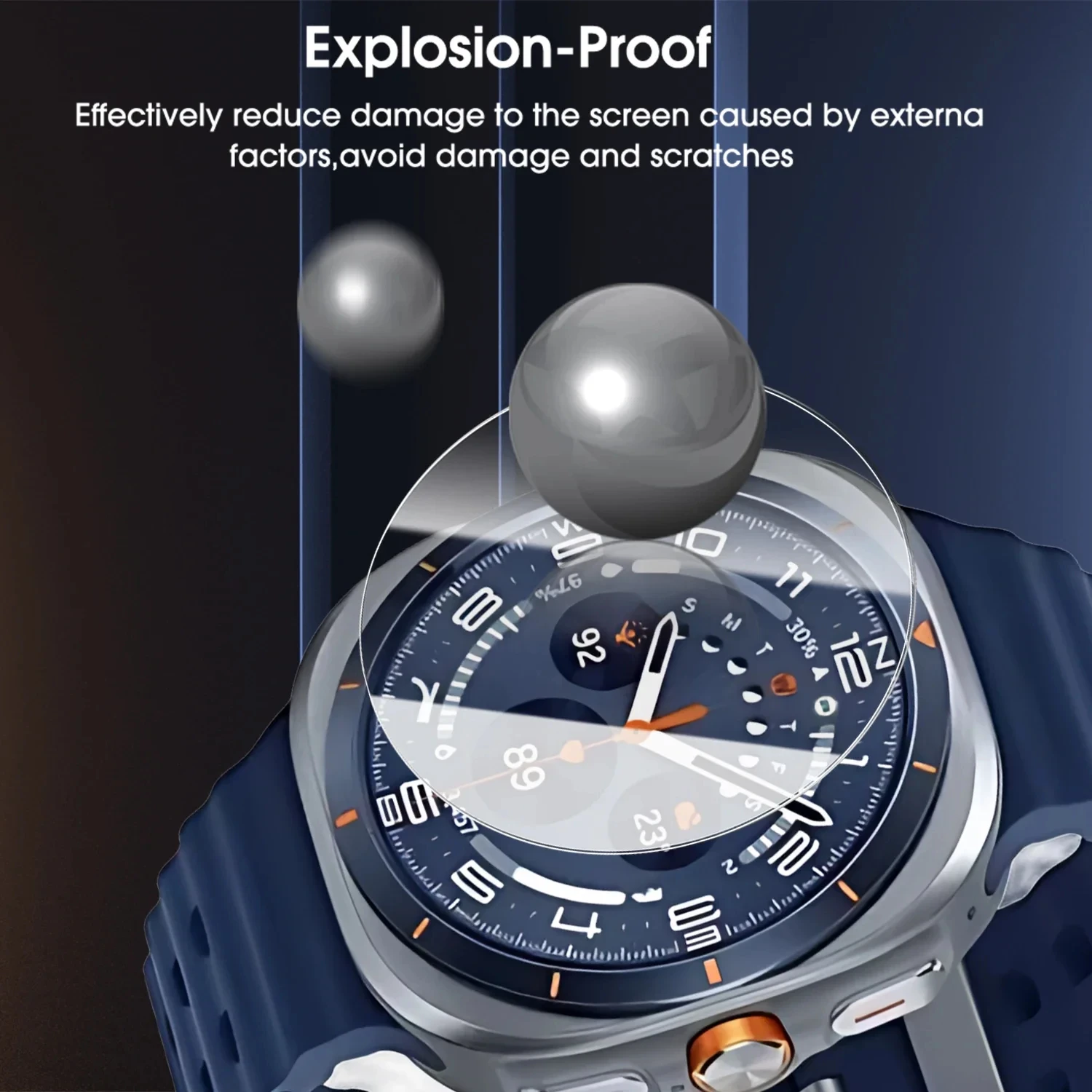 Screen Protector Glass For Samsung Watch 7 8 40 44mm/8Classic Protective Cover For Galaxy Watch Ultra 1 2 47mm Tempered Glasses