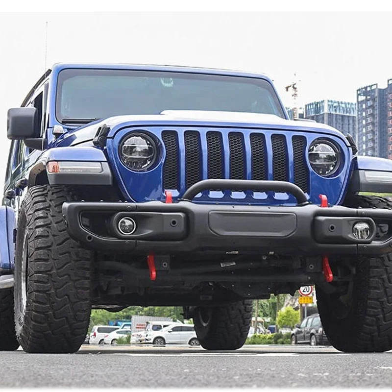 For Jeep Wrangler 10th Anniversary Front Bumper With Radar Hole High Toughness Hardness Anti-Collision Non-Deformation Component