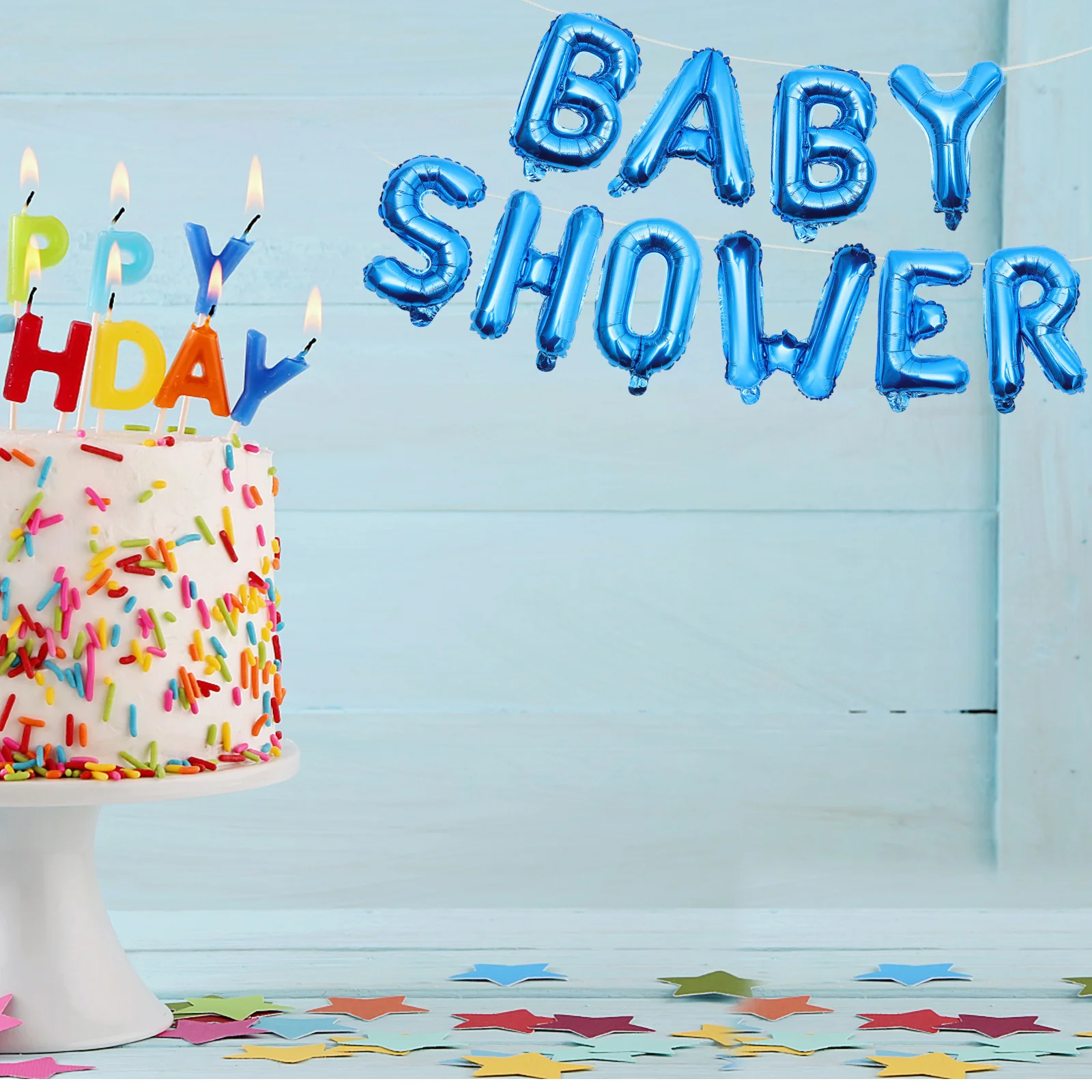 

2Sets Baby Shower Balloons Baptism Centerpieces Garland Backdrop Baby Boy Girl Party Decoration Baptism Centerpieces for Tables