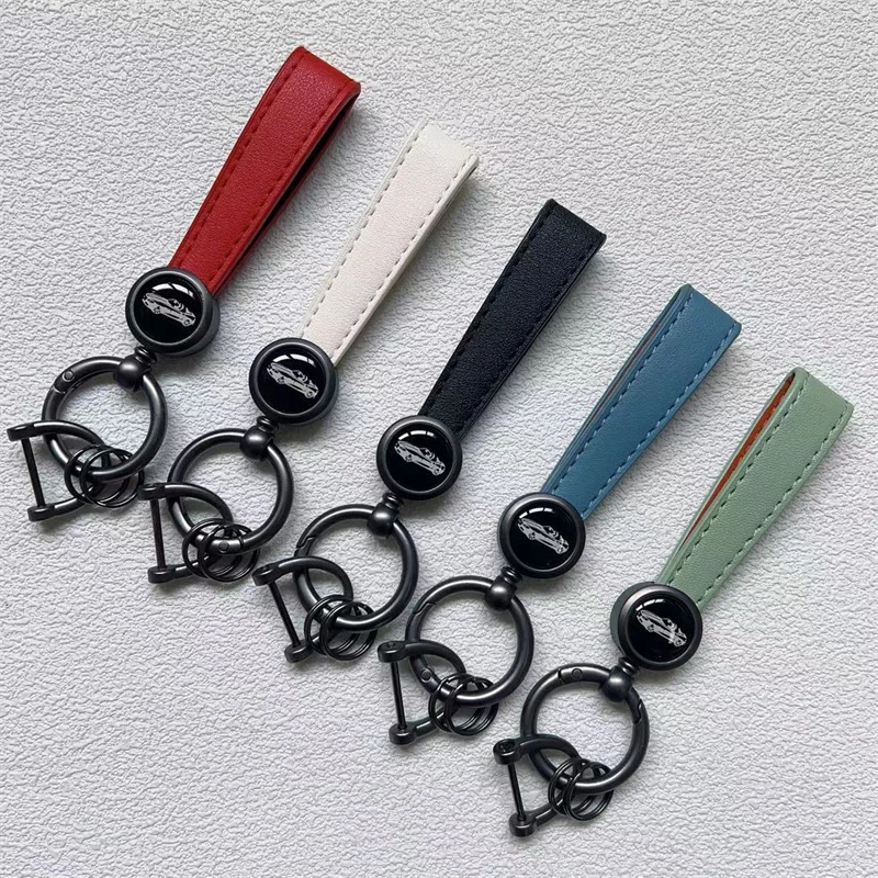 남녀공용 럭셔리 가죽 금속 자동차 키 체인, 블랙 버클, 자동차 키 링 체인, 거치대 쥬얼리 선물, 5 가지 색상