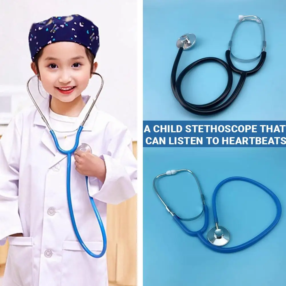 เครื่องฟังเสียงหัวใจของเล่นโลหะสำหรับเด็ก, เล่นบทบาทสมมติเป็นหมออย่างสมจริงด้วยเครื่องฟังเสียงหัวใจ, ของเล่นเสริมพัฒนาการสำหรับเด็กในหลายสี