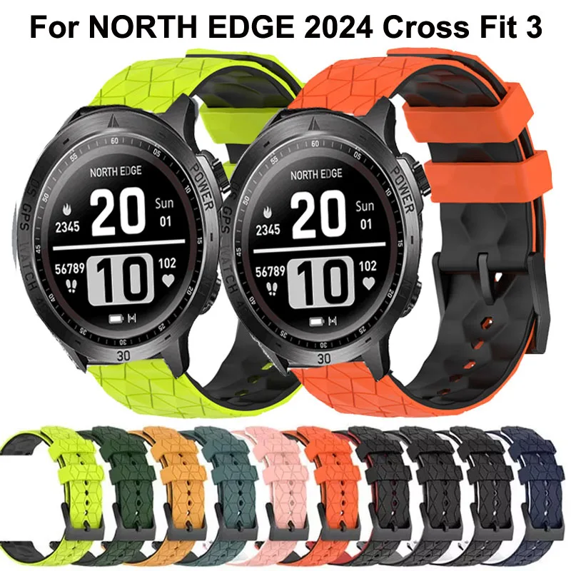 22 مللي متر لينة سيليكون حزام ل NORTH EDGE 2024 جديد GPS الساعات سوار حزام الساعات ل NORTH EDGE الصليب صالح 3 الرياضة معصمه #1