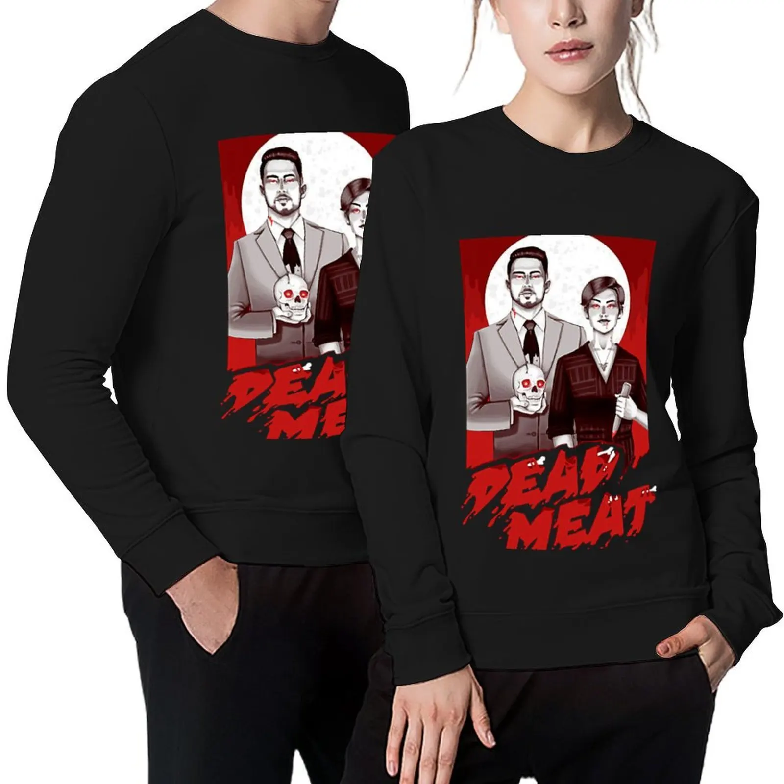 

Dead Meat and We Like to Get Scared Together Pullover men's coat men's sweat-shirt mens clothing sweatshirts
