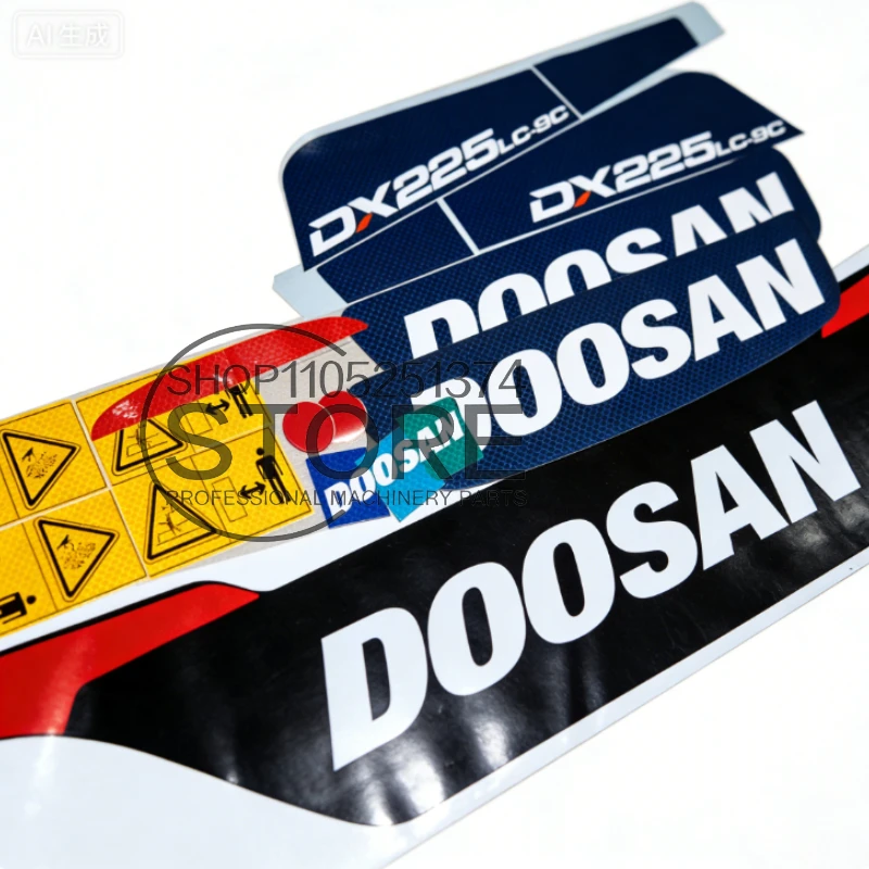Nuevas pegatinas completas para vehículos compatibles con excavadoras Doosan Daewoo serie DX DX150 DX215 225 420 230 260 380 360LC -9C