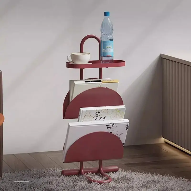 Modern Bedside Table, Multi-Functional Side Table with Floating Magazine Rack, Minimalist Home Decor & Space Saving Nightstand