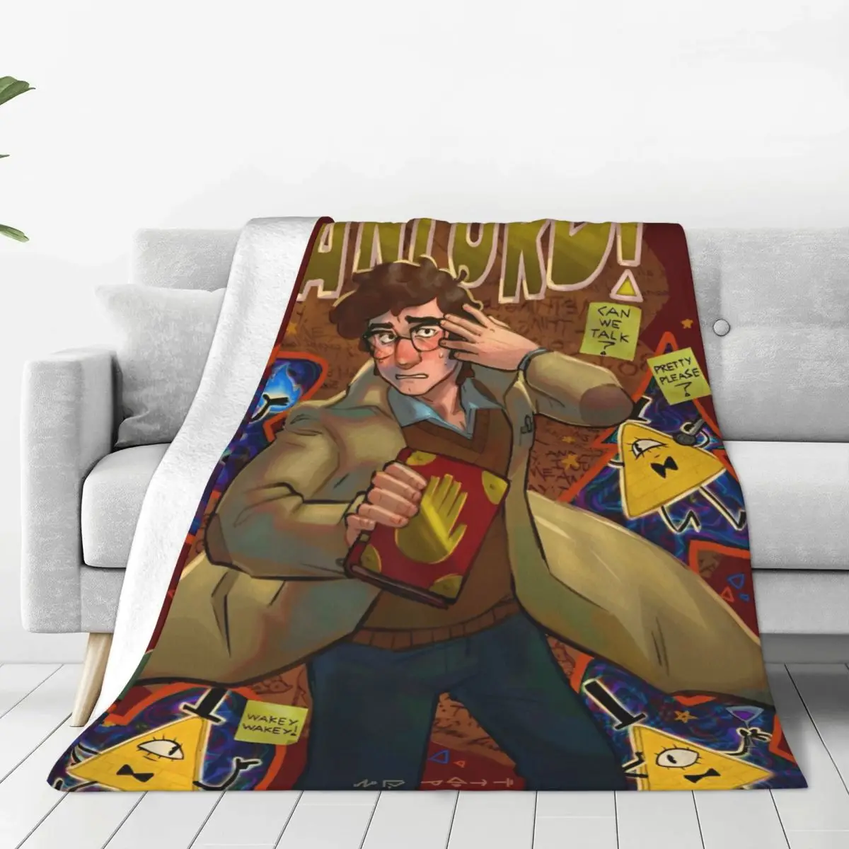 Gravity Falls Dipper Mabel Pines Blanket Quality Soft Warm Throw Blanket Winter Camping Couch Chair Sofa Bed Aesthetic Bedspread