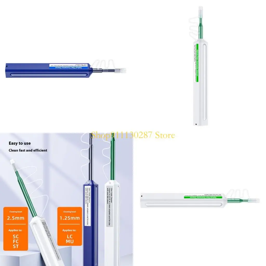 

J1HC 1.25mm 2.5mm Optical Fiber Cleaner Pen Connector Adapter Fiber Optical Cleaning Pen Networking Replacement