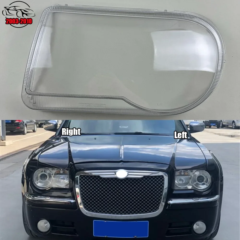 

For Chrysler 300C 2003-2010 Car Accessories Headlight Cover Transparent Lampshade Lamps Headlamp Shell Lens Plexiglass