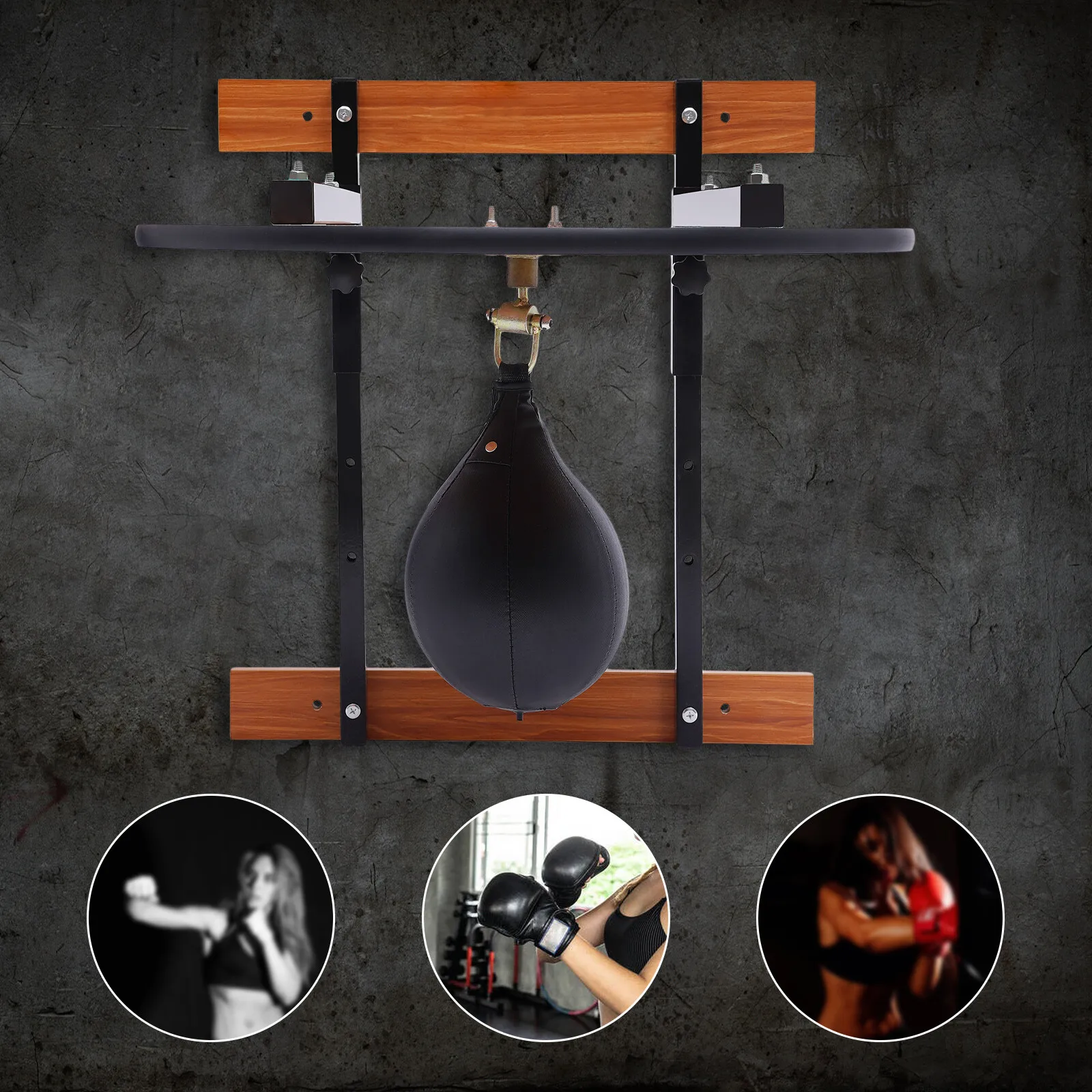 Kit de plate-forme de sac de vitesse réglable mural, poinçonnage pivotant, entraînement physique