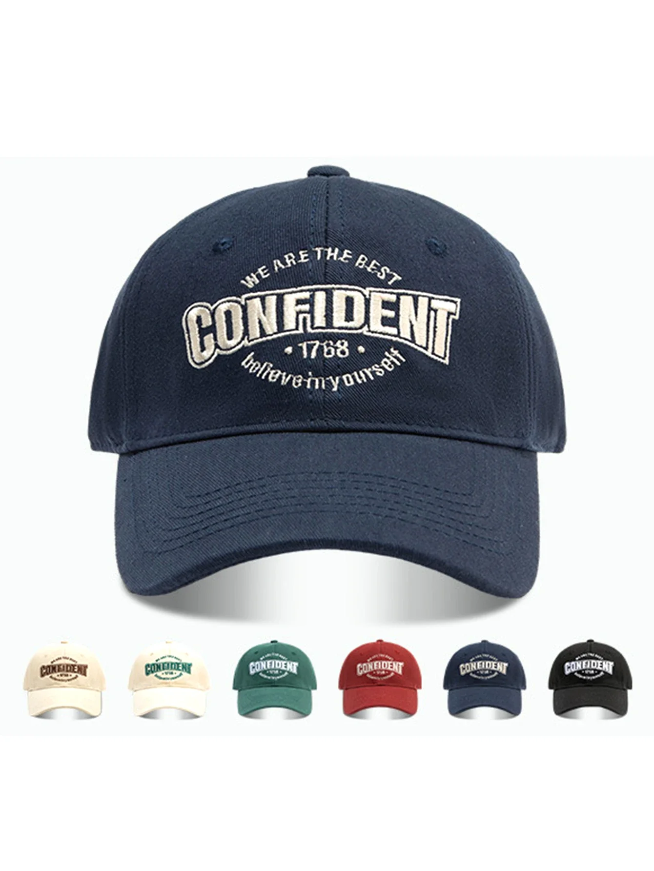 1 unisex all season fashionable pure cotton retro letter confident embroidery vintage baseball cap