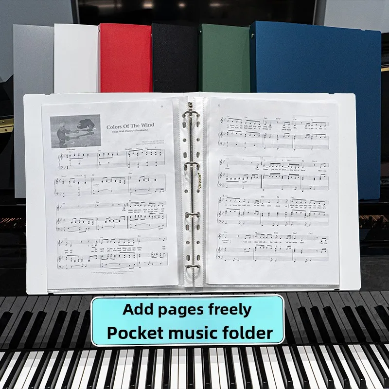 thickened-office-file-folder-a4-loose-leaf-transparent-page-insert-bag-piano-score-folder-exam-paper-folder-music-sheet-holder