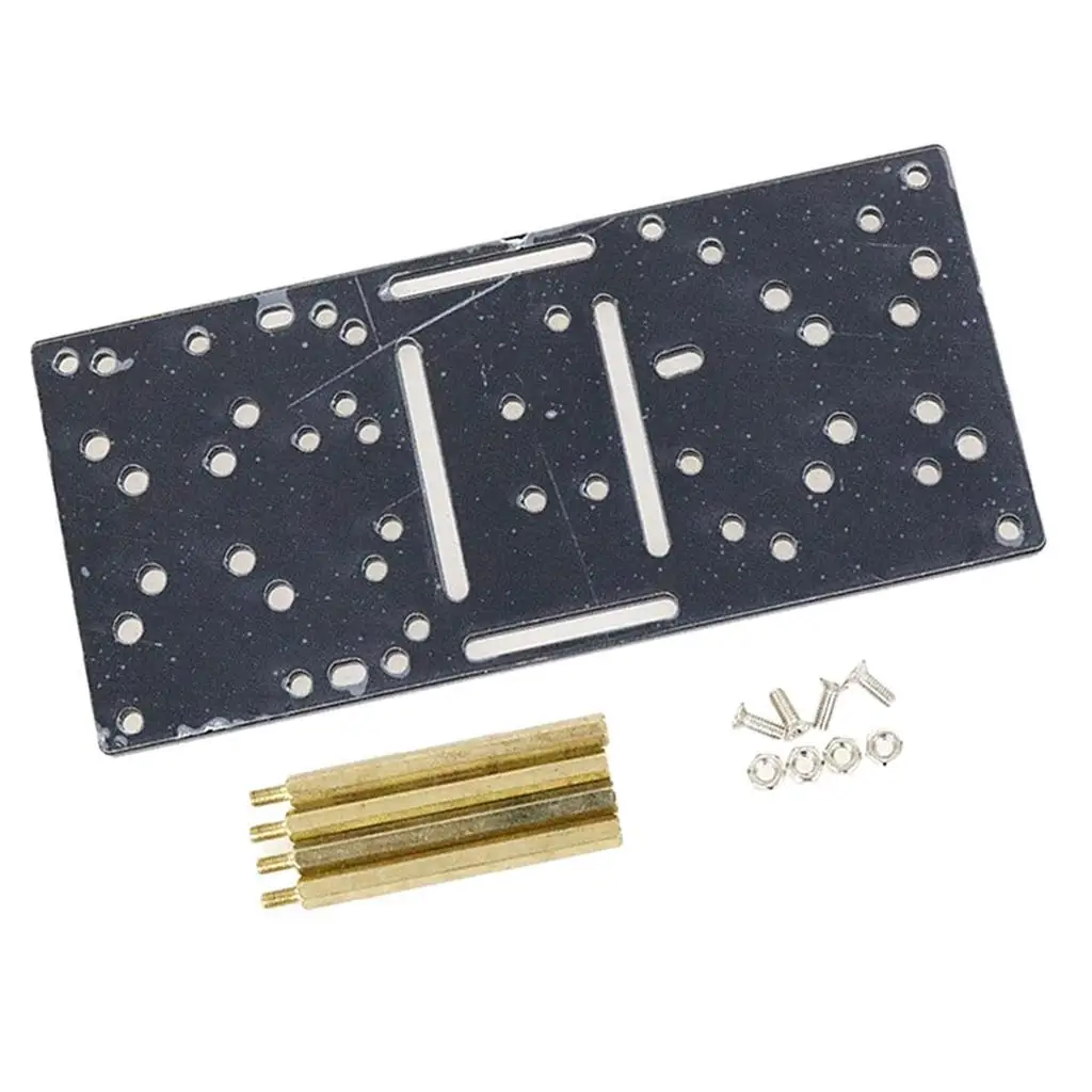 DIY Smart Car Chassis Acrylic Black Panel Kit Sturdy Replacement for Robotics Learning Projects