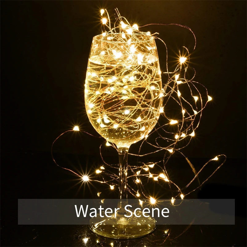 LED Solar String Licht Outdoor Garten Lichterkette Led Twinkle Wasserdichte Lampe für Weihnachten Party Decor 7m/12m/22m/32m/52m/102m – Detail 6