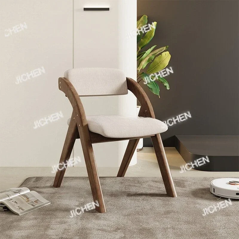 HSFully ausgestatteter Massivholz-Esszimmerstuhl, klappbarer Klapphocker für Zuhause, Büro- und Besprechungsstuhl, kann gestapelt werden