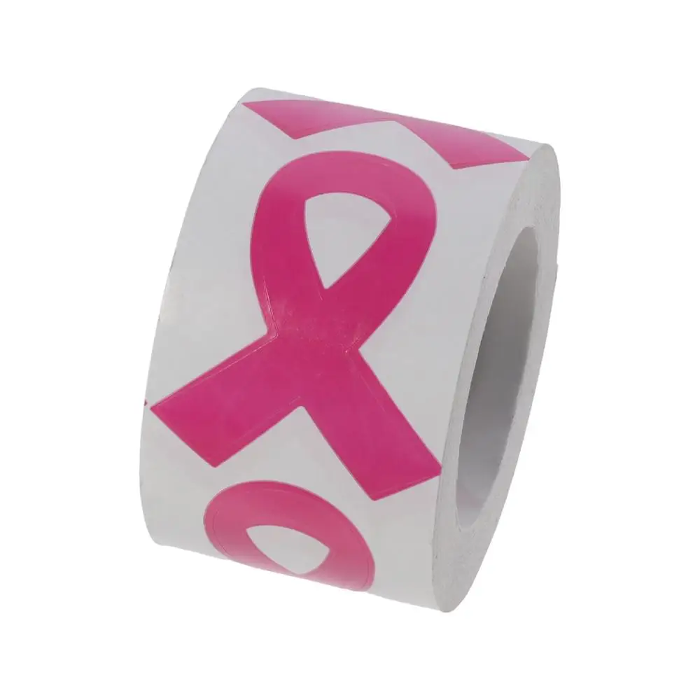 Gift Pink Stickers Breast Cancer Awareness 300Pcs Label Stickers Ribbon Label Charity Events Charity Events Stationery Sticker