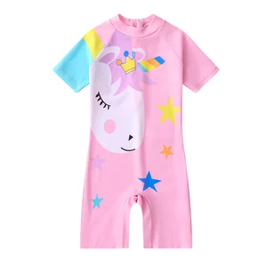 Swimming set for children's sun protection, single -piece swimsuit for boys and girls, young children, large, new, hot spring 12 Main Sales Bathrooms Children's Girl - №2